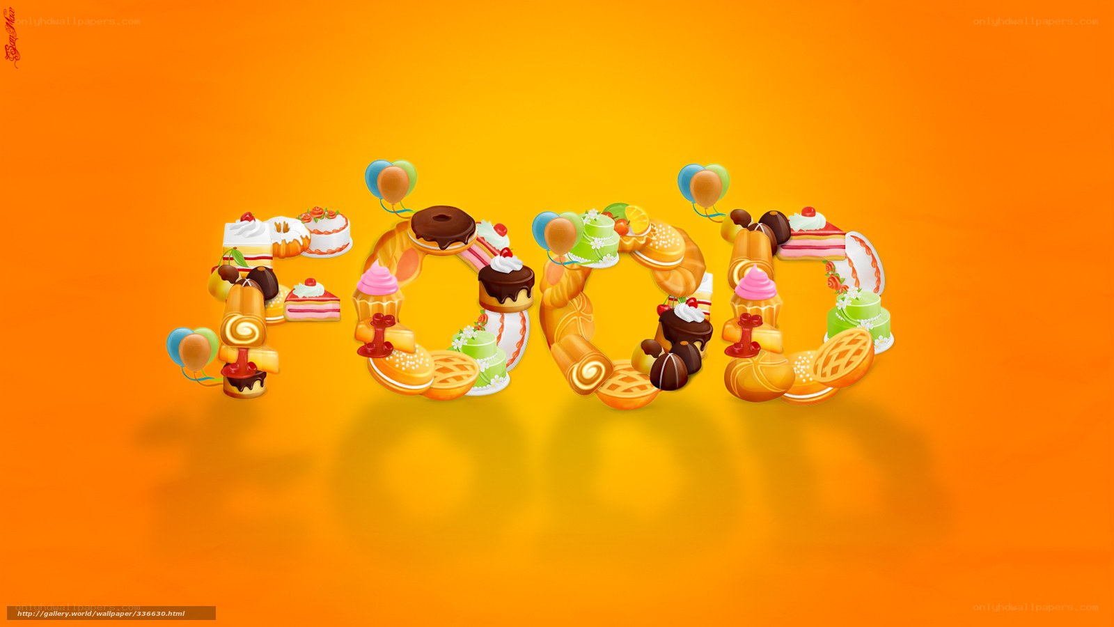 3D dessert typography art