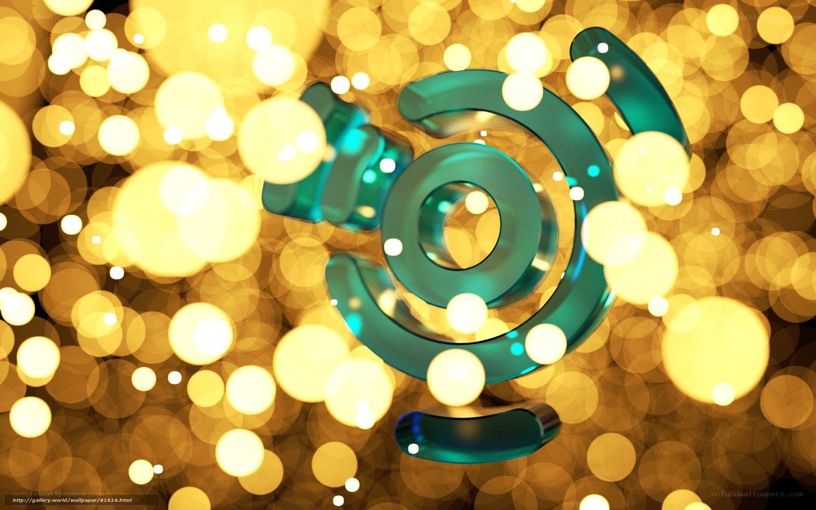 3D email symbol on bokeh background