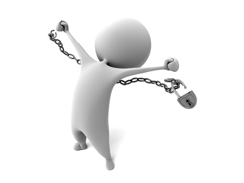 3d Figure Breaking Chains