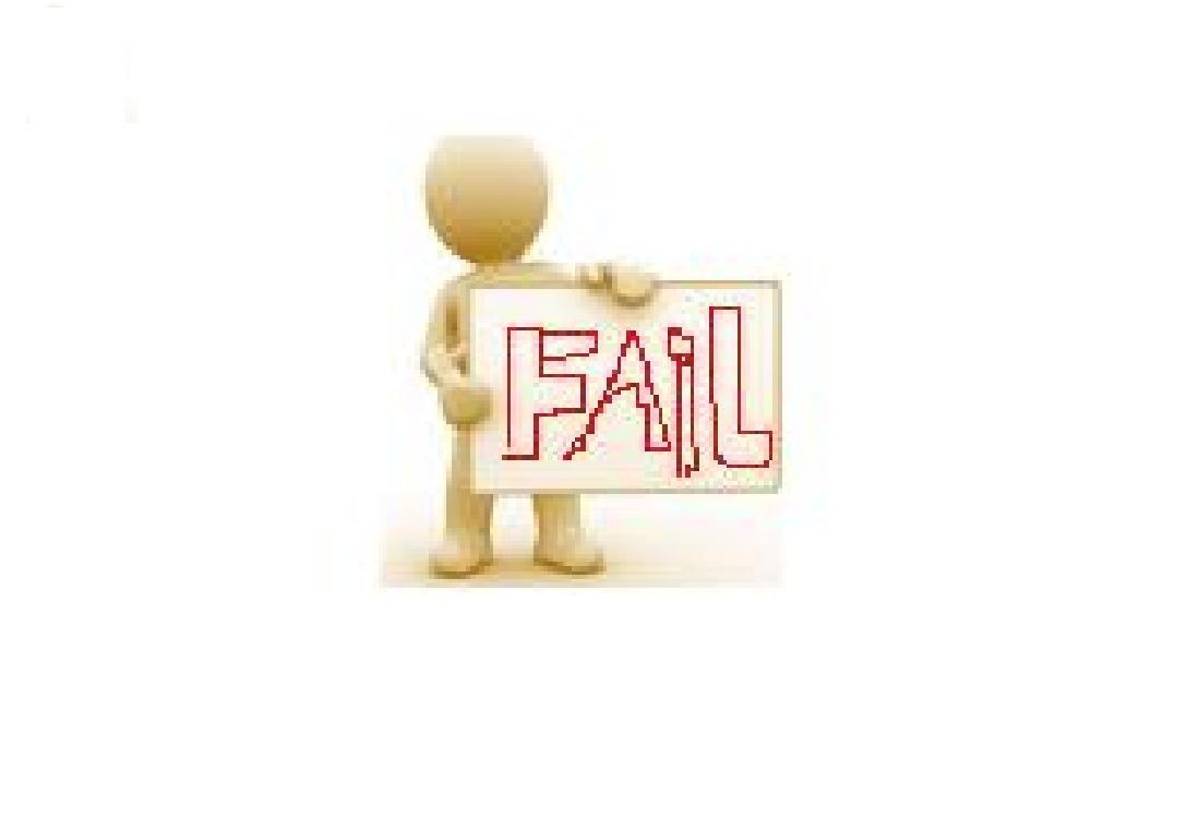 3D figure holding fail sign