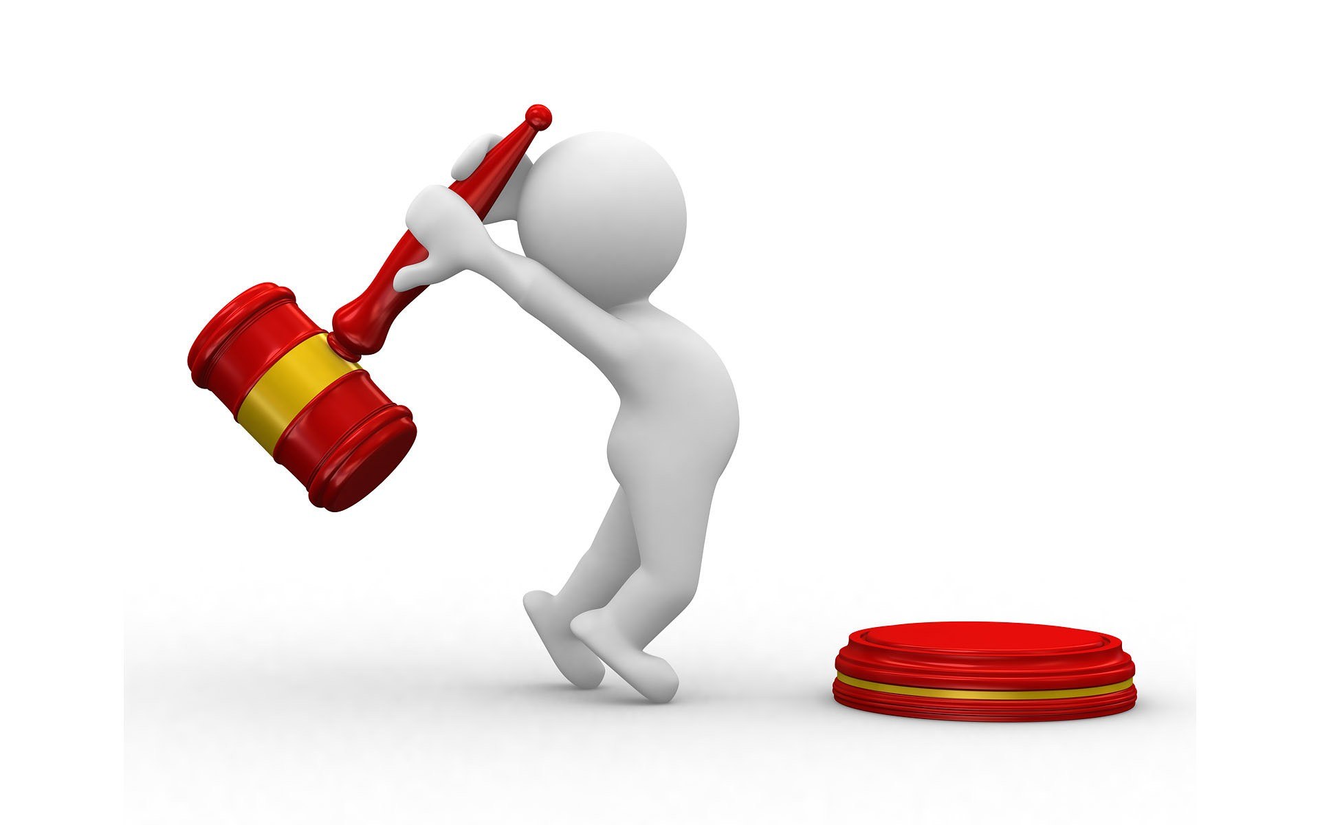 3D figure with gavel