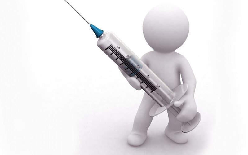 3D figure with syringe