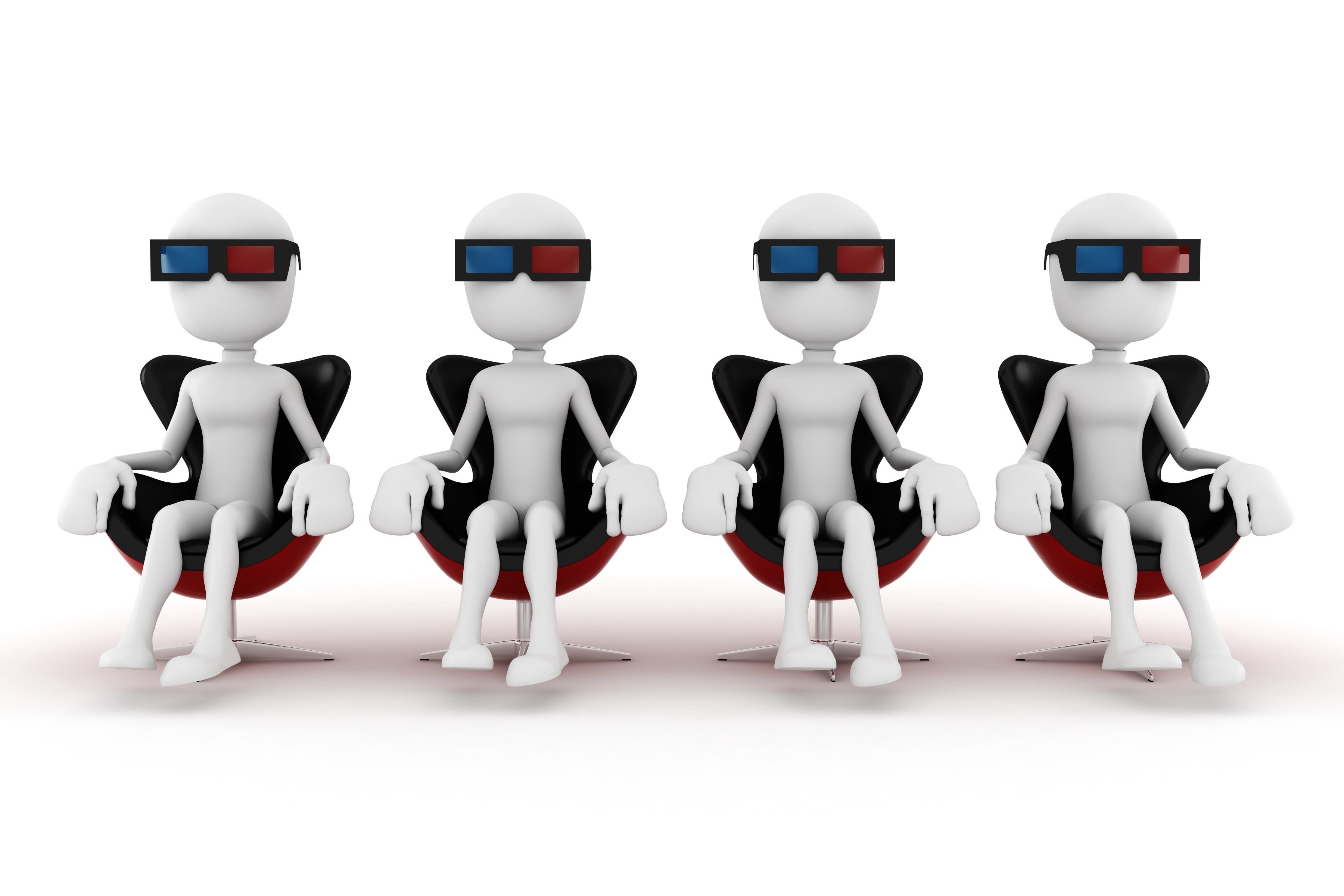 3D figures with 3D glasses