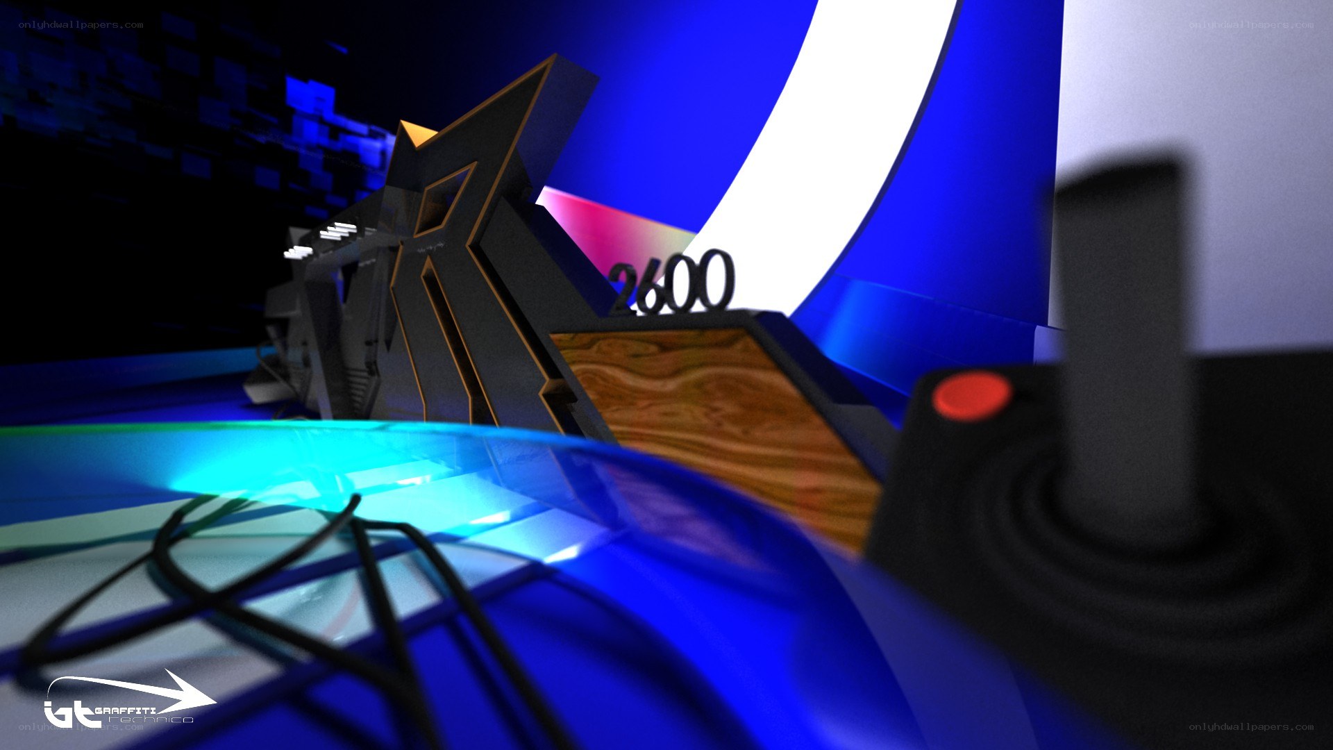 3D game console scene
