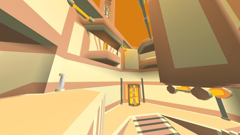 3D game interior corridor
