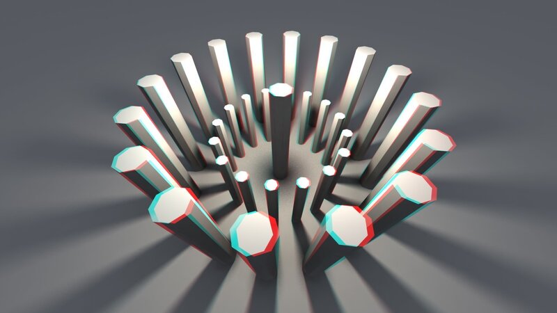 3D geometric cylinder array