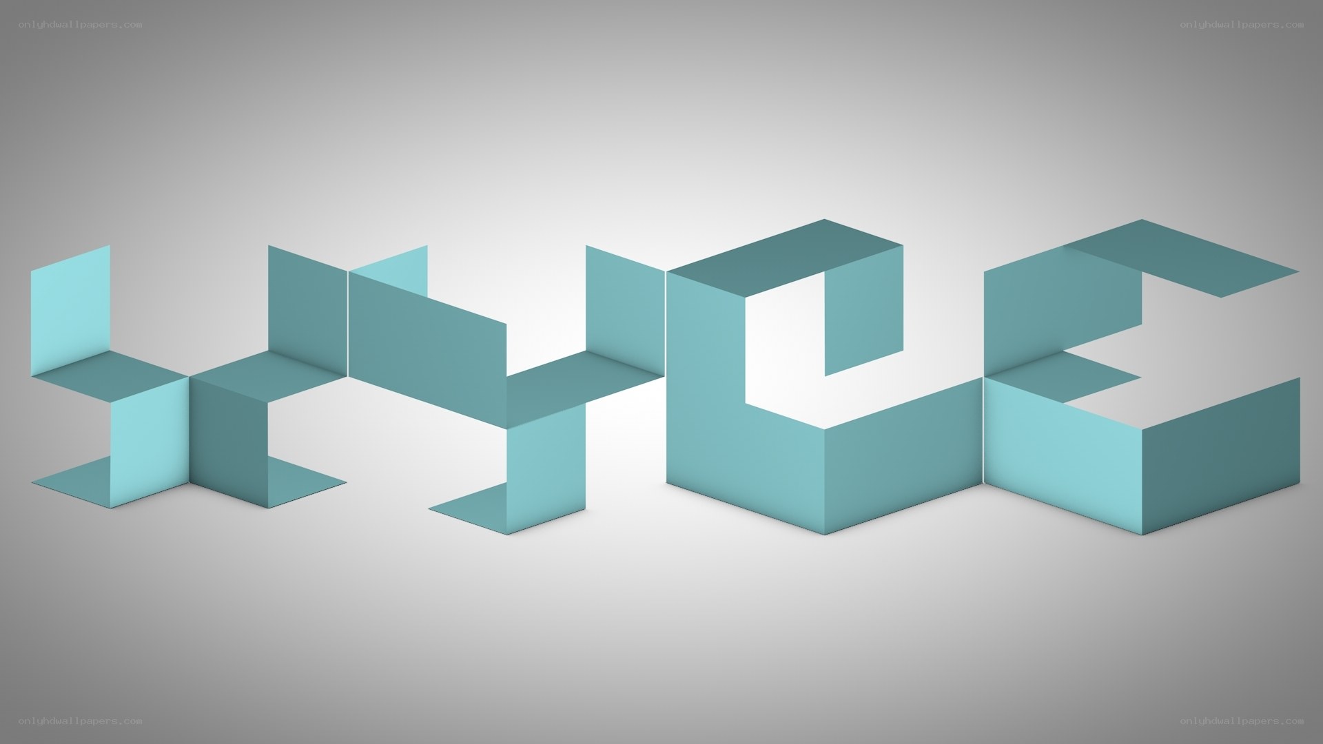 3D geometric letter design