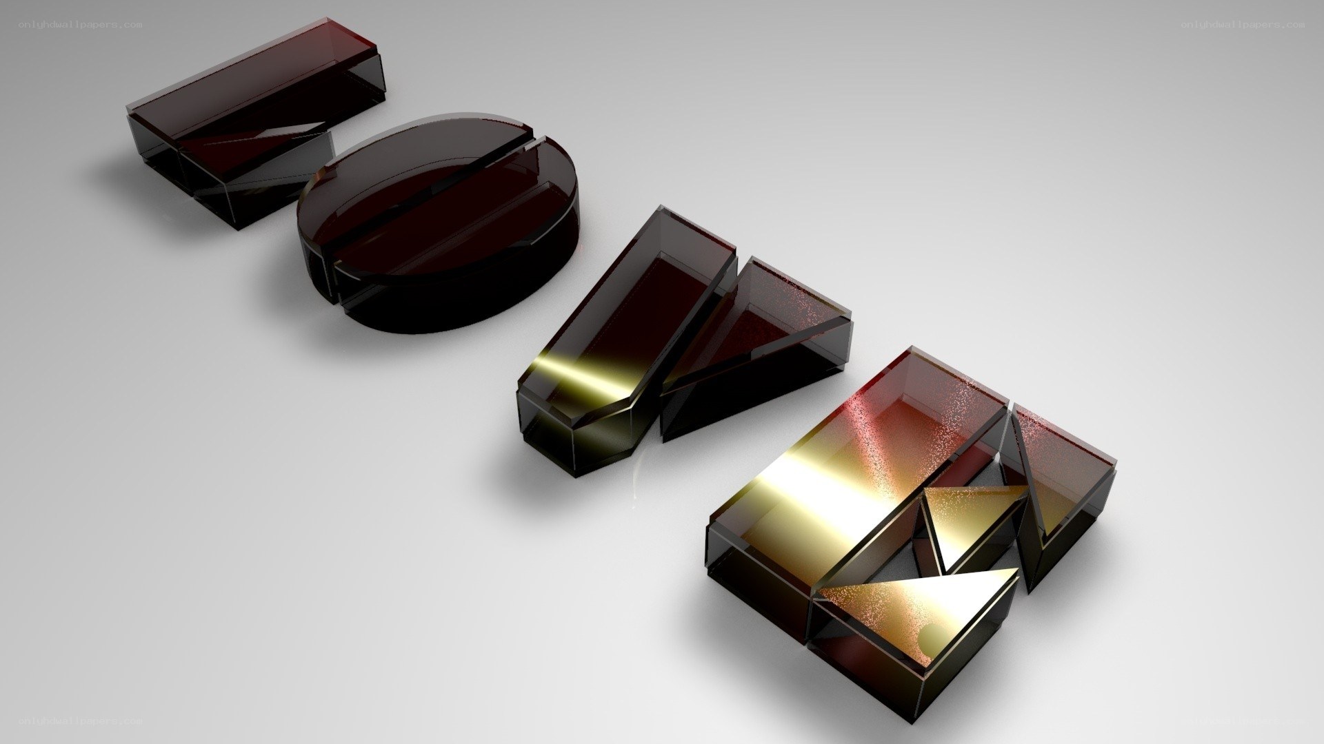 3D glass text design