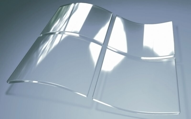 3D glass Windows logo