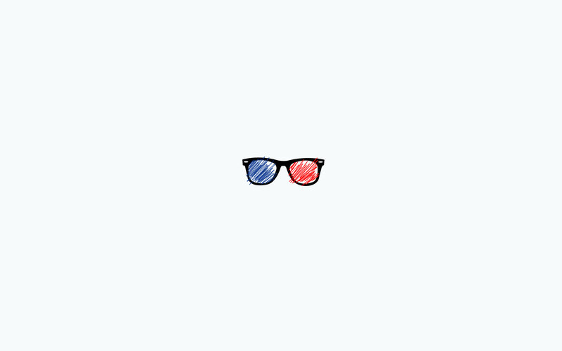 3D glasses drawing