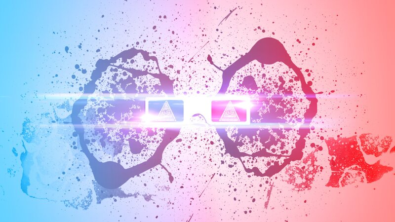 3d Glasses with Eye Symbols