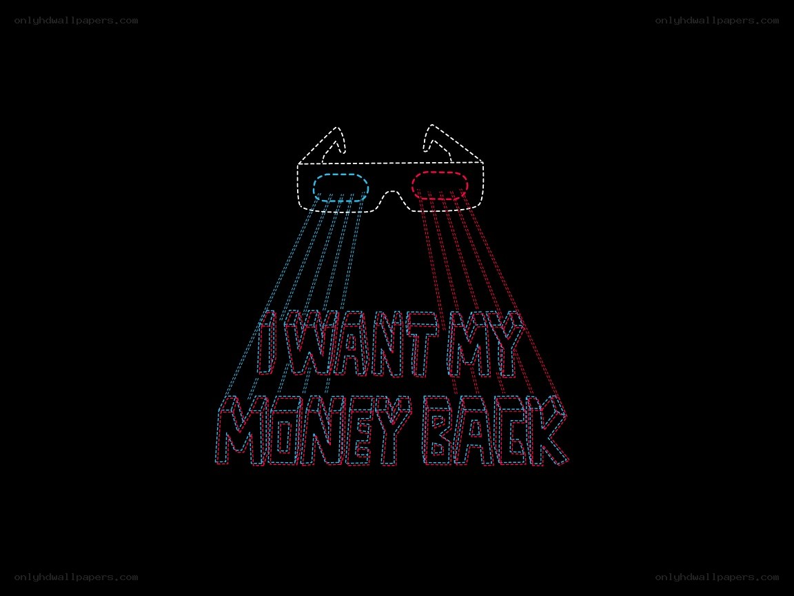 3D glasses with text