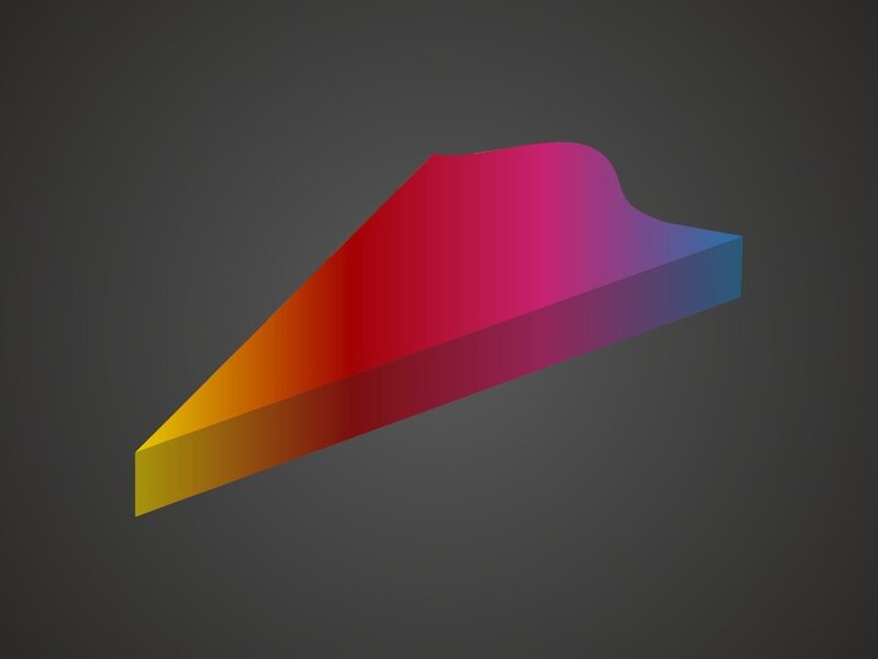 3D gradient surface plot