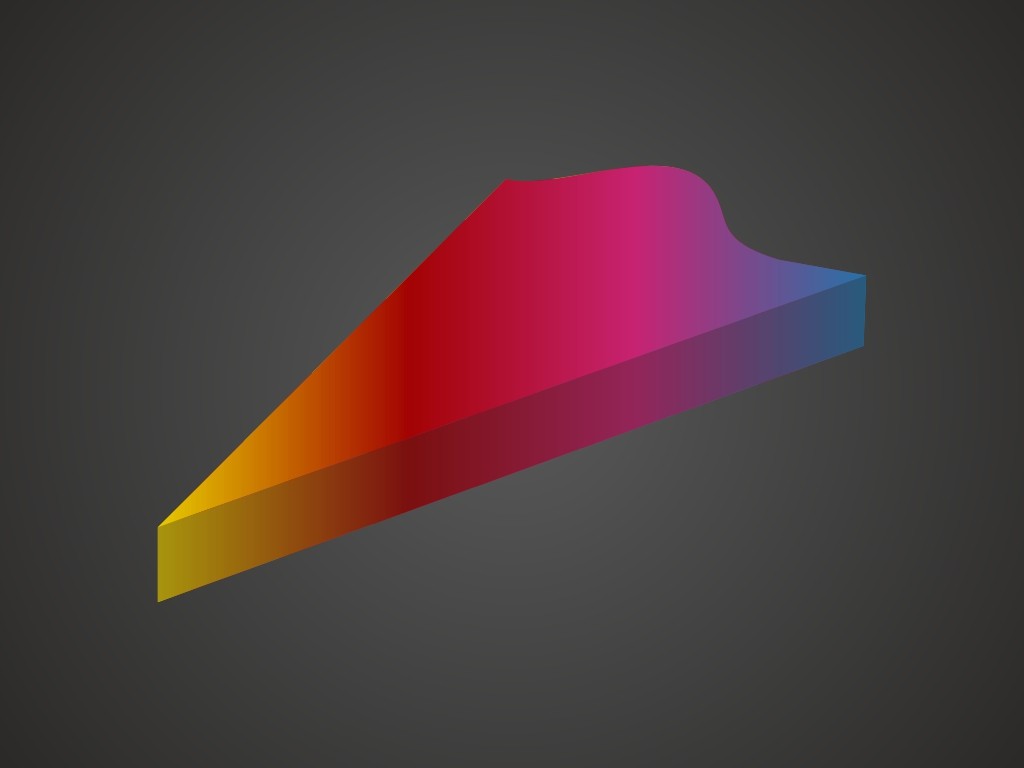 3D gradient surface plot