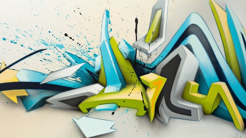 3D Graffiti Art — Blue