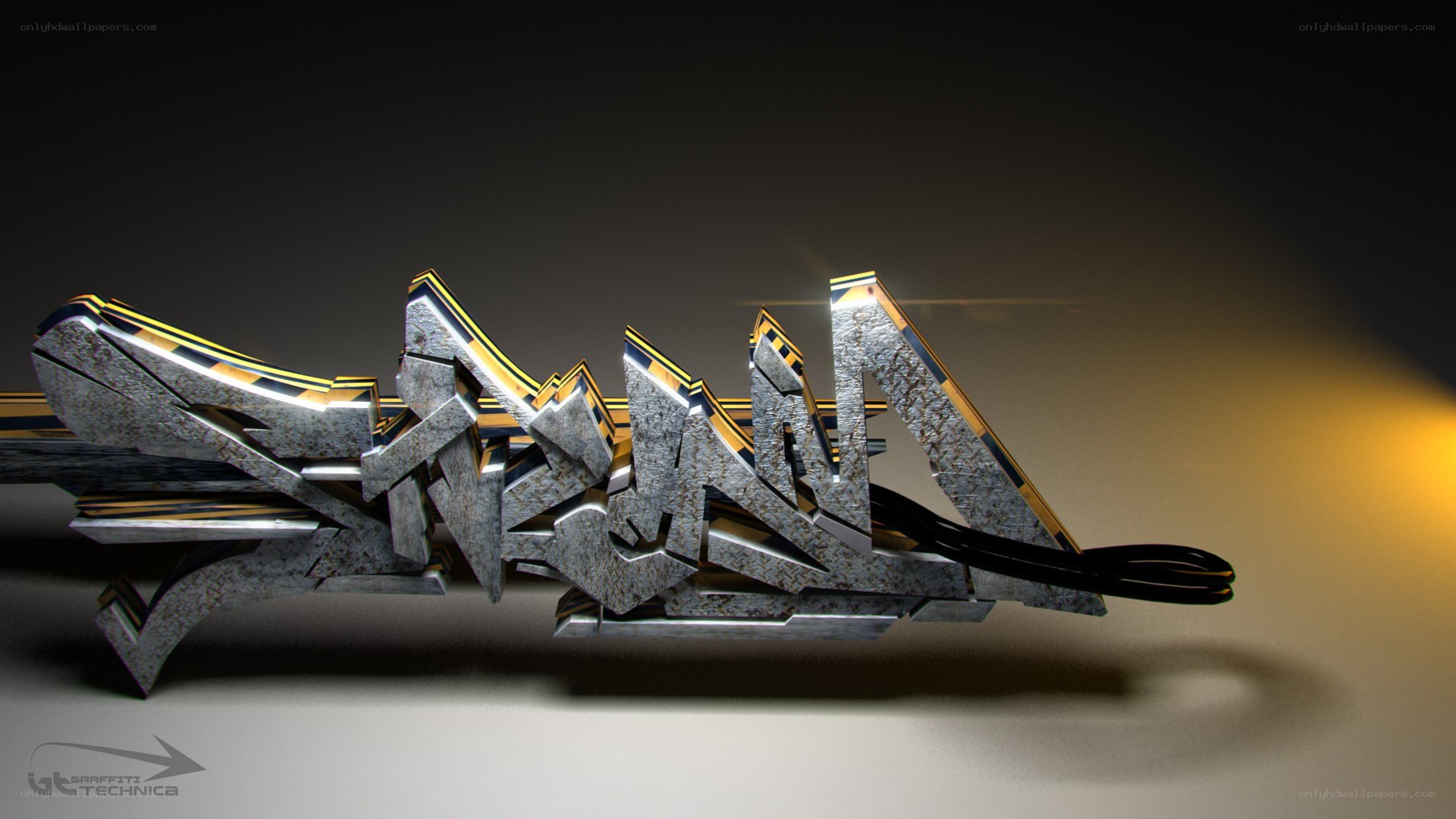 3D graffiti art design