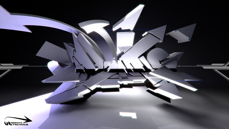 3D graffiti art design