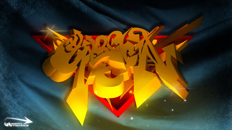 3D graffiti art design
