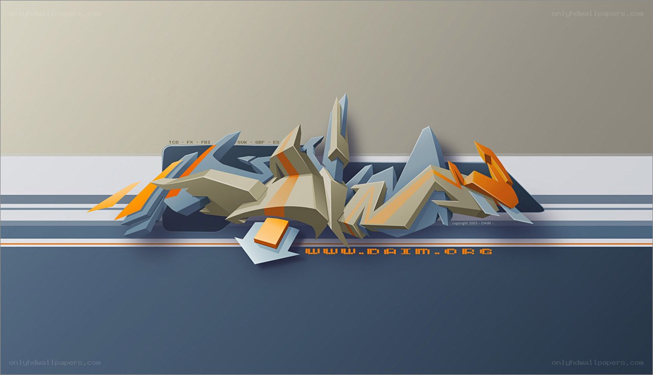 3D graffiti art design