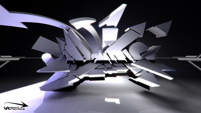 3D graffiti art design