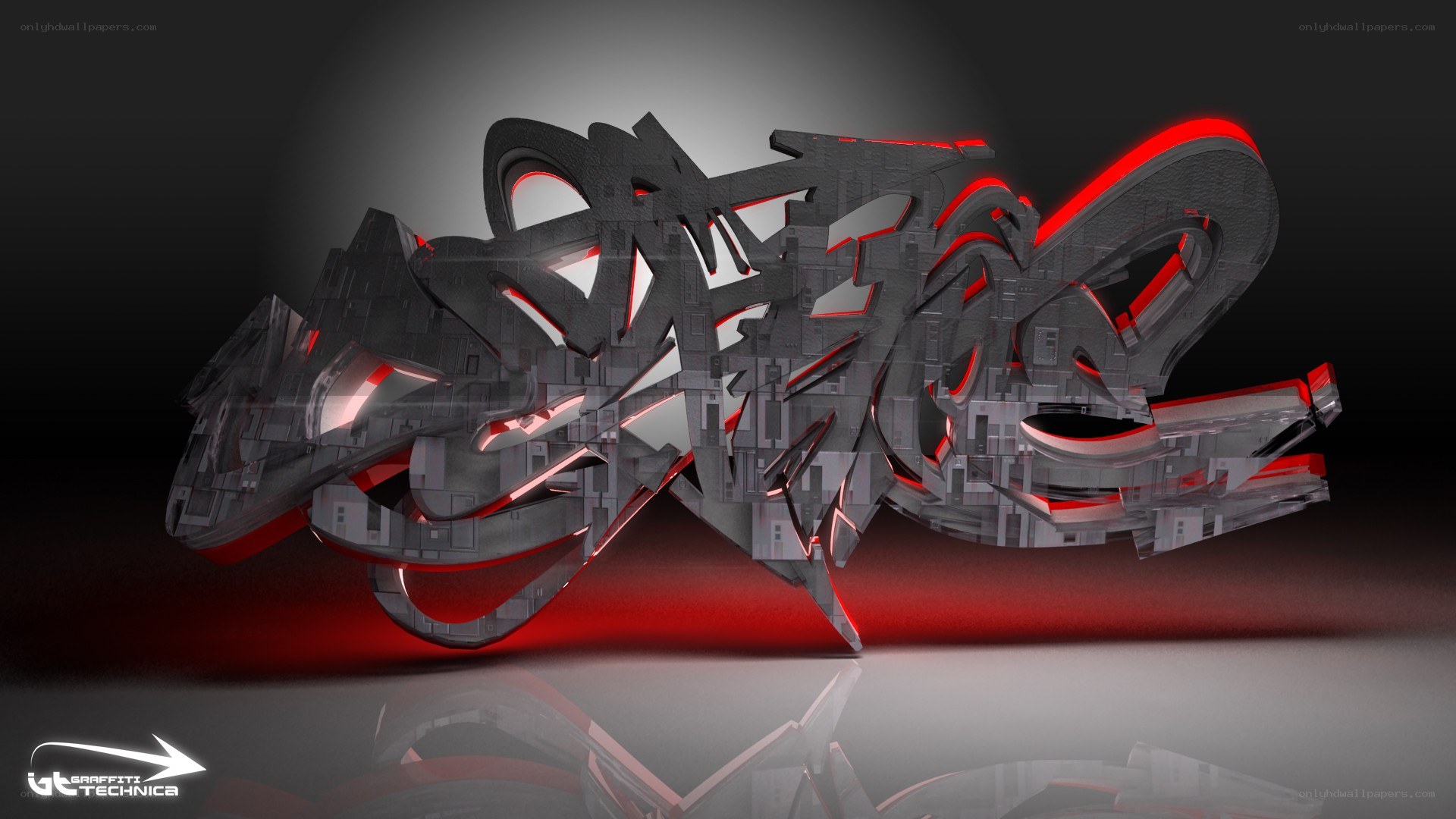 3D graffiti art design