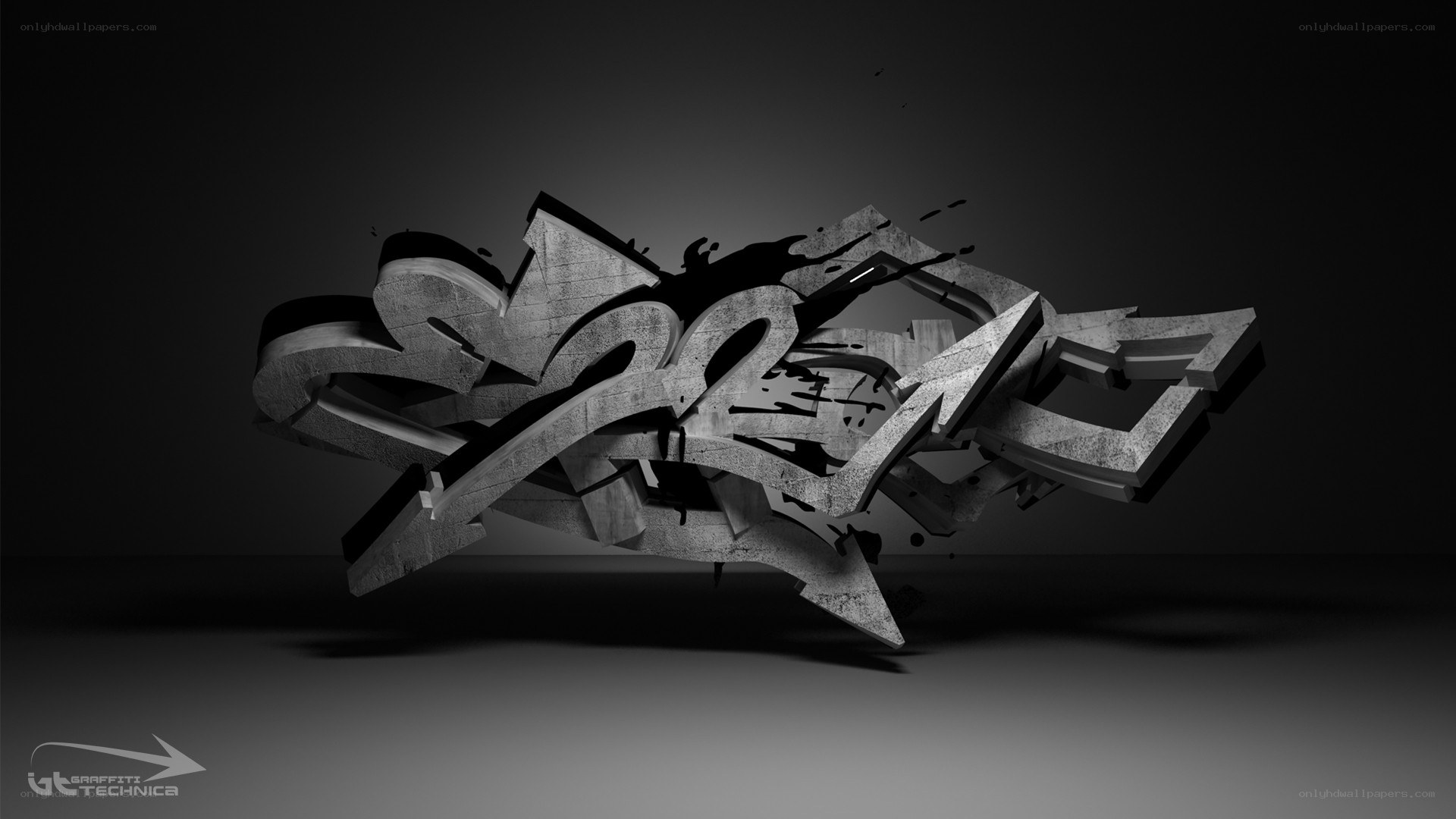 3D graffiti art design