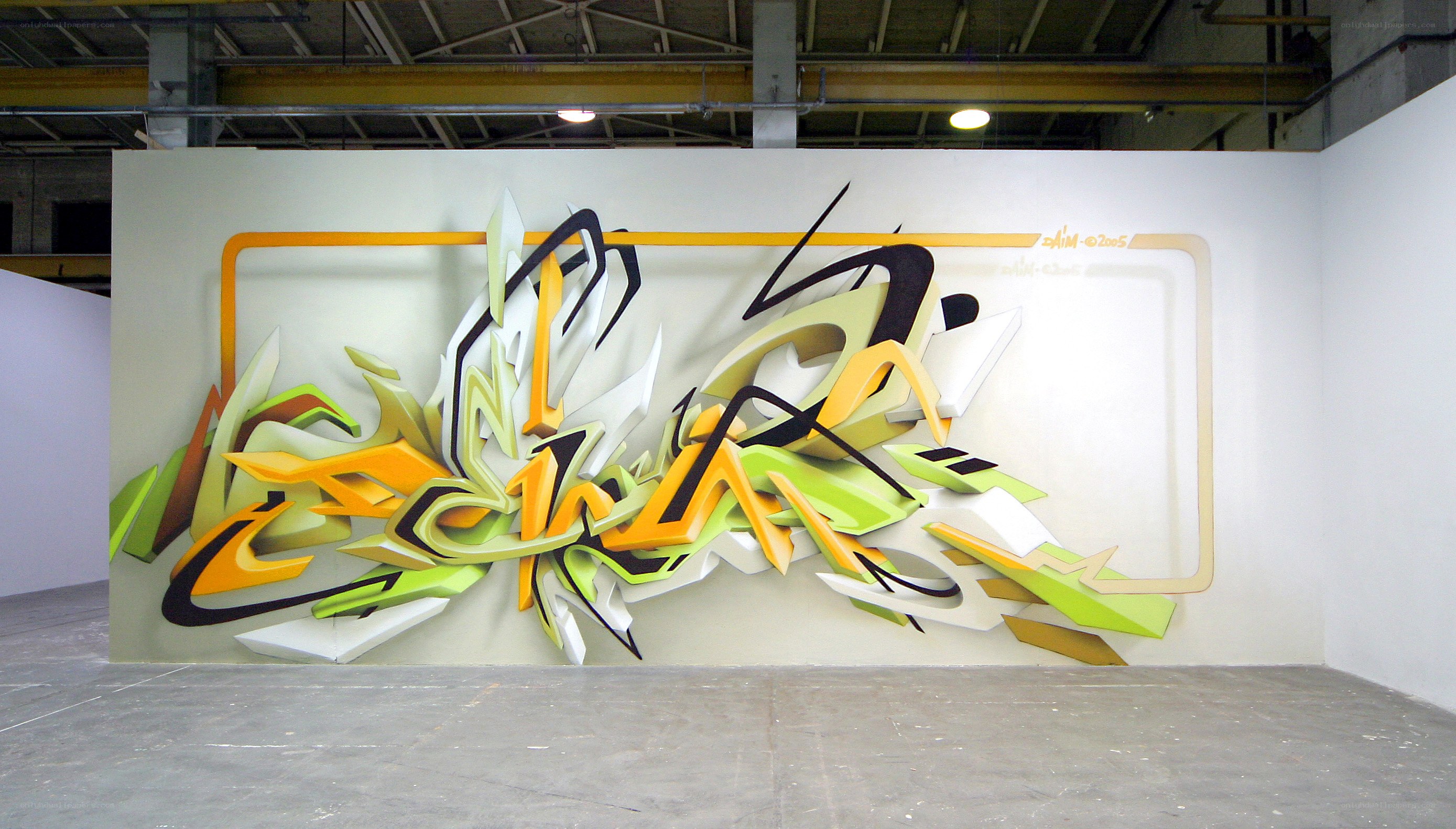 3D graffiti art installation