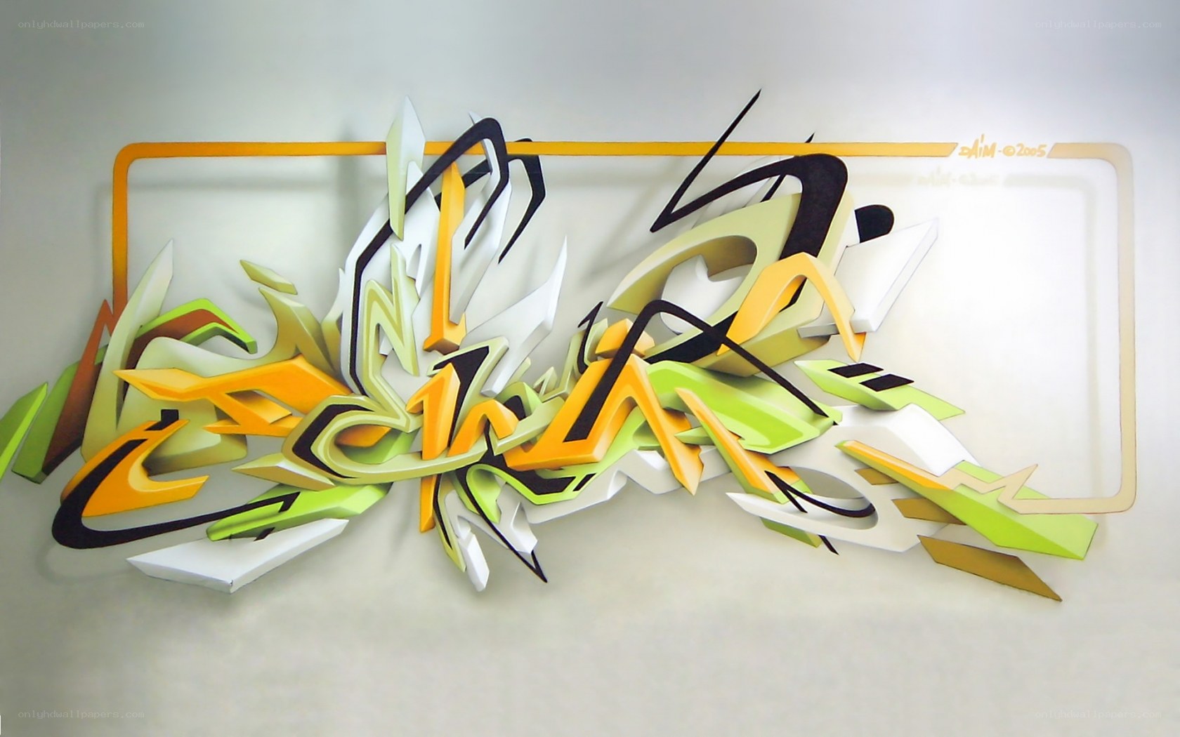 3D graffiti art piece