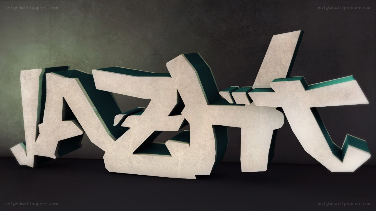 3D graffiti text art