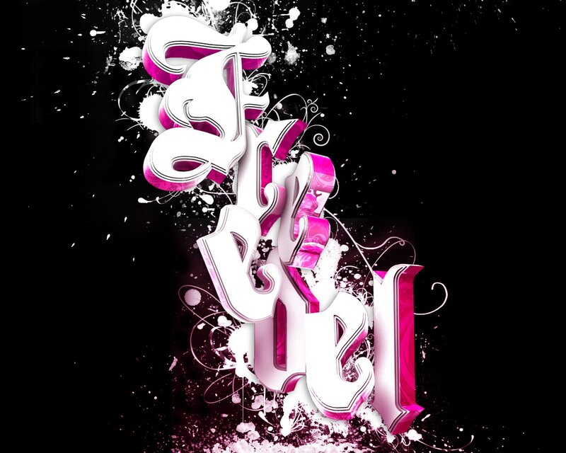 3d Graffiti Text — Black, Dynamic