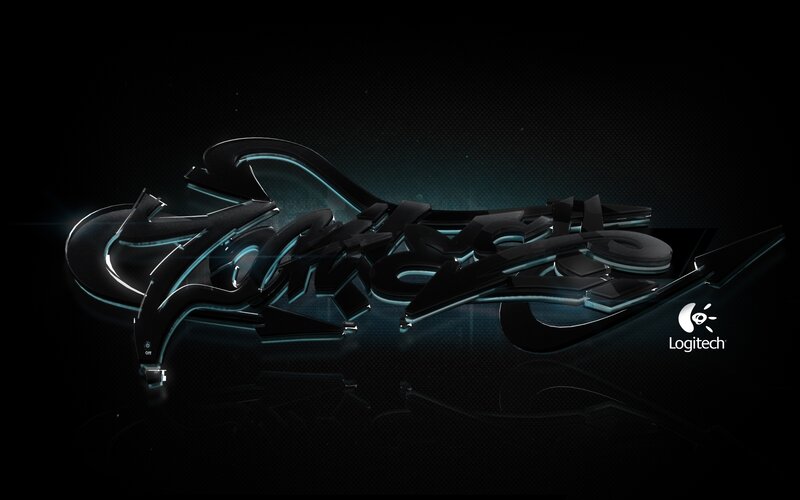 3d Graffiti Text — Black