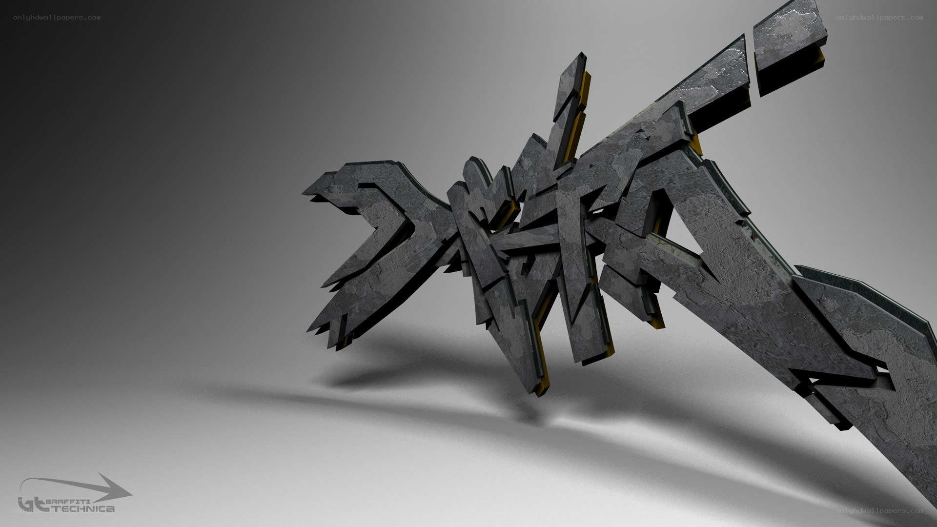 3D graffiti text design