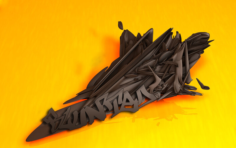 3D graffiti text design