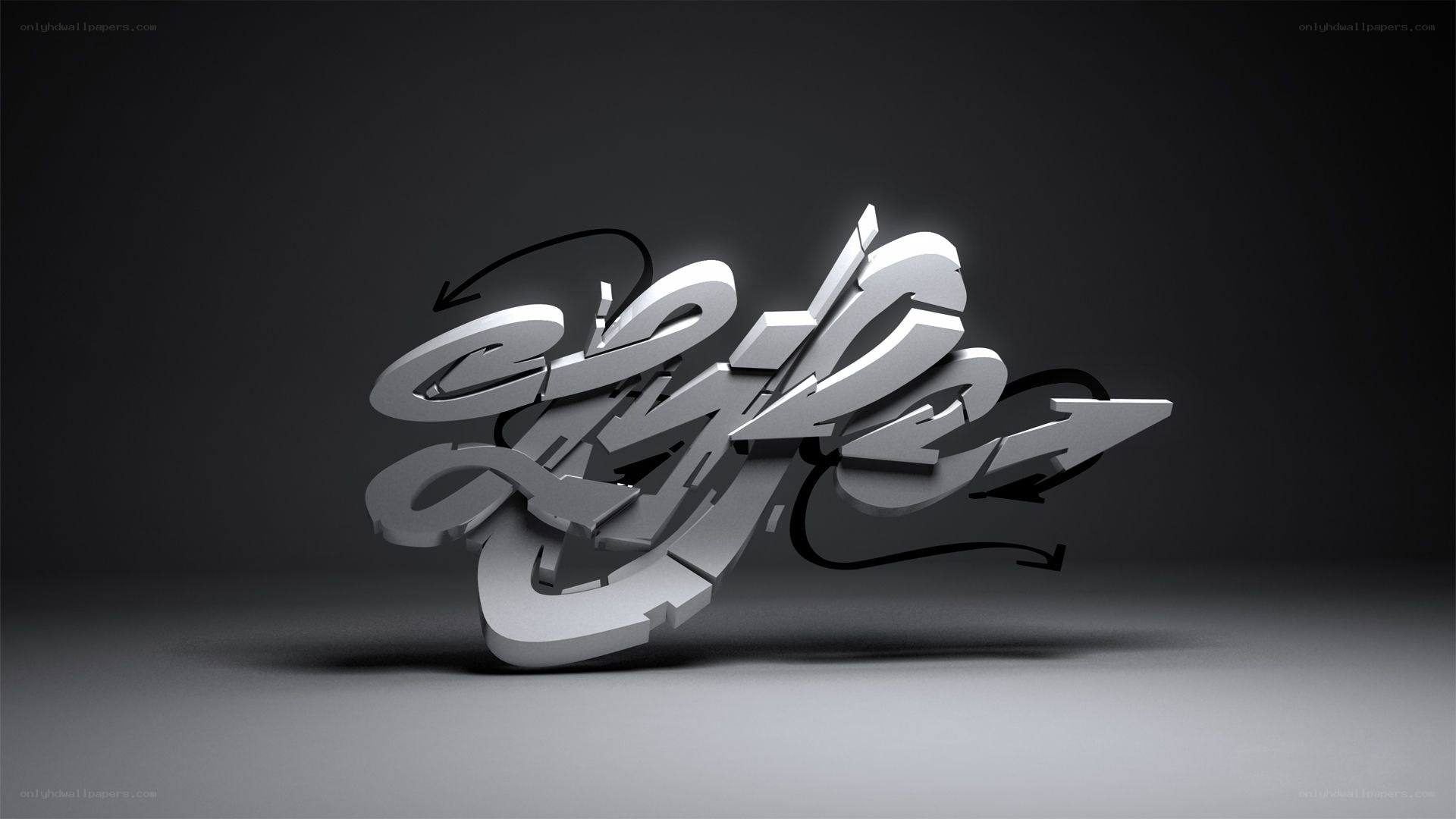 3D graffiti text design