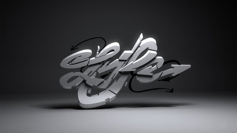 3d Graffiti Text — Gray, Dramatic, 3d Render
