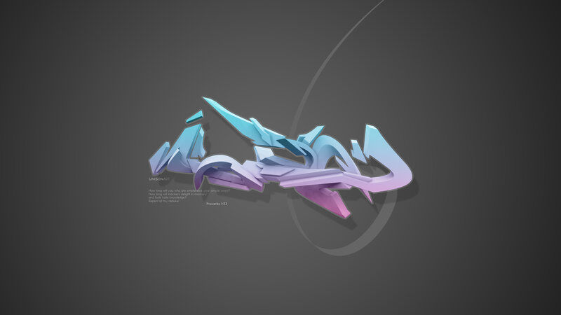 3d Graffiti Text — Gray, Minimalist