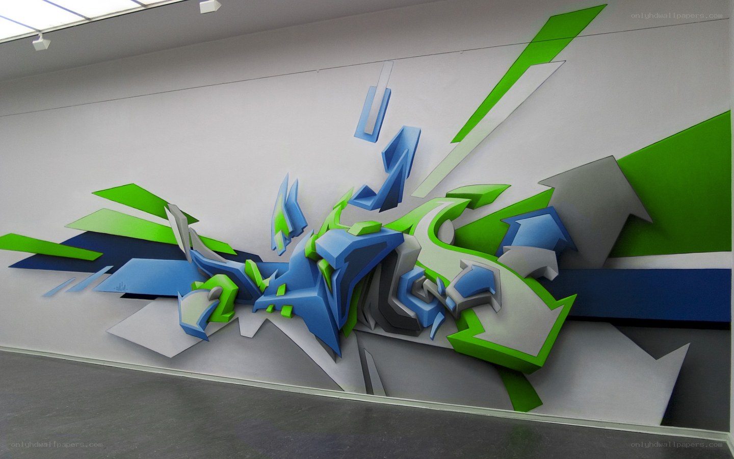 3D graffiti wall art