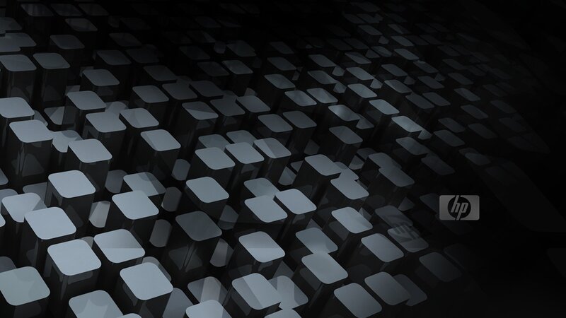 3d Grid of Cubes — Black