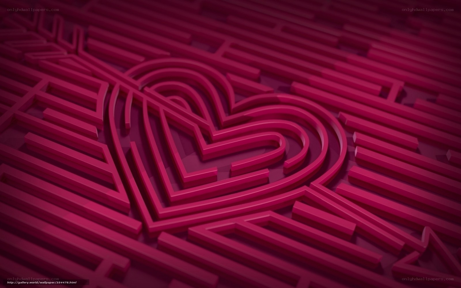3D heart maze design