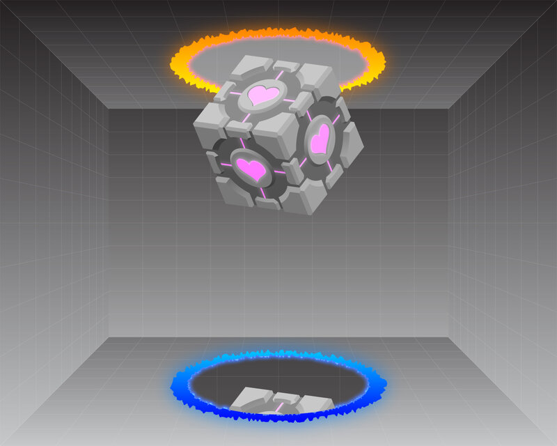 3D heart-shaped object in a room