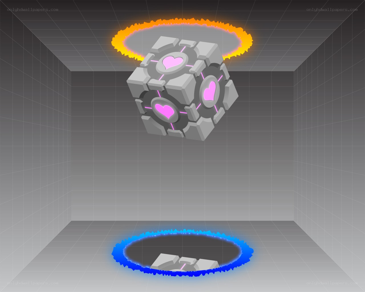 3D heart-shaped object in a room