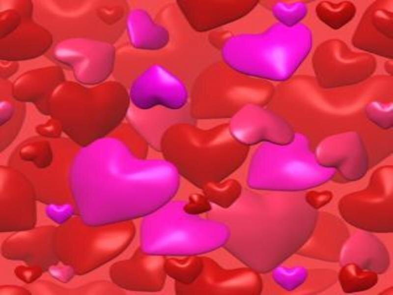 3d Hearts Floating