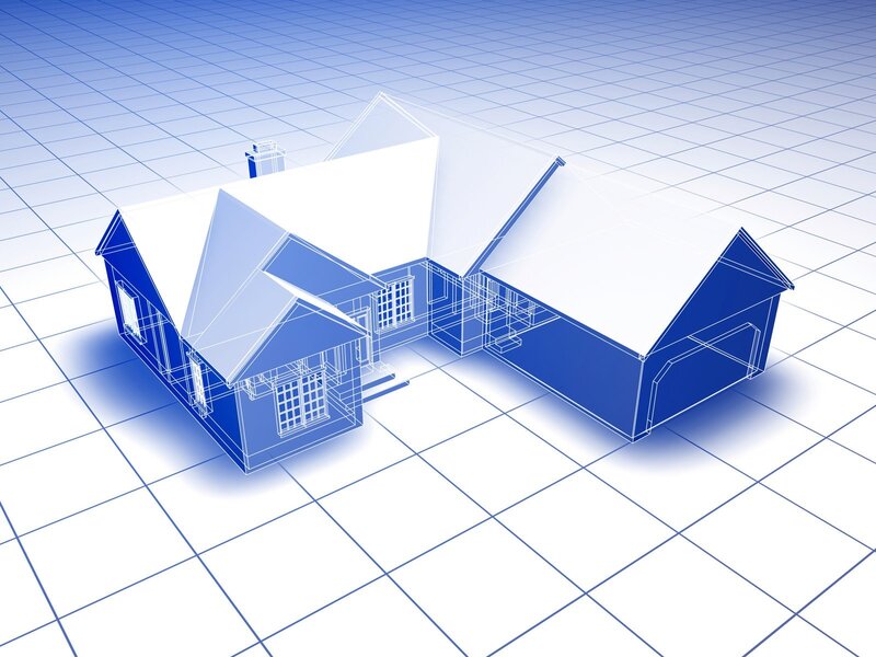 3D house blueprint model