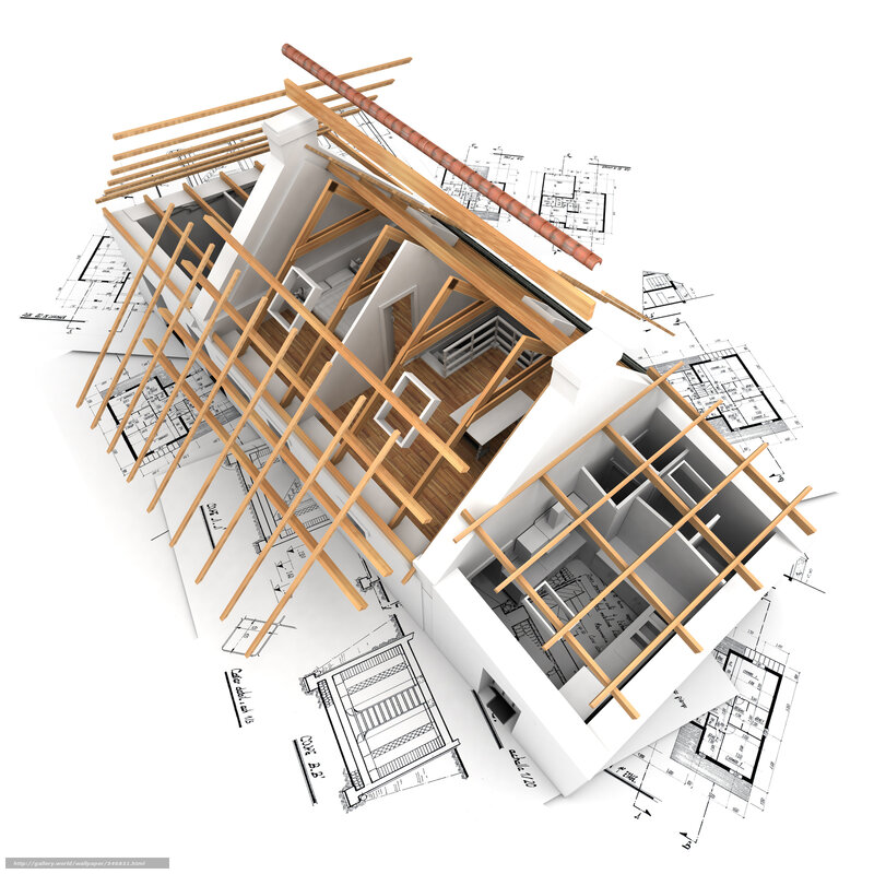 3D house construction model