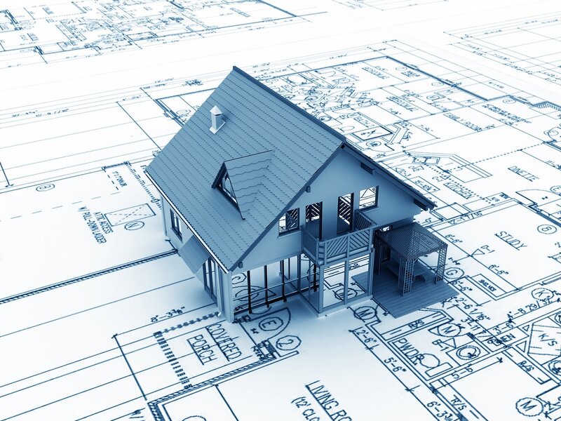 3d House Model — Blue, Technical, 3d Render