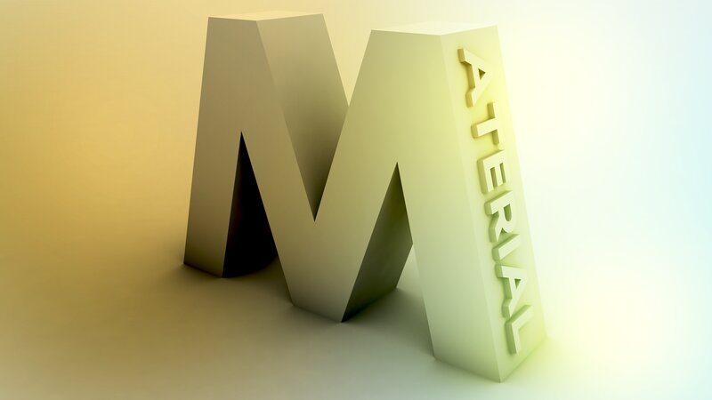 3d Letter M — Yellow
