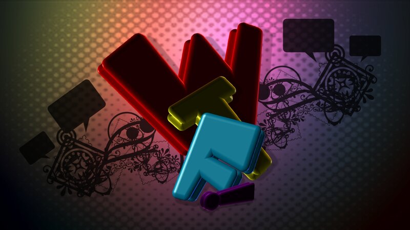 3D Letters on Patterned Background