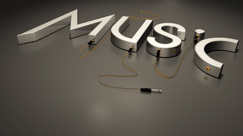 3D Letters Spelling MUSIC