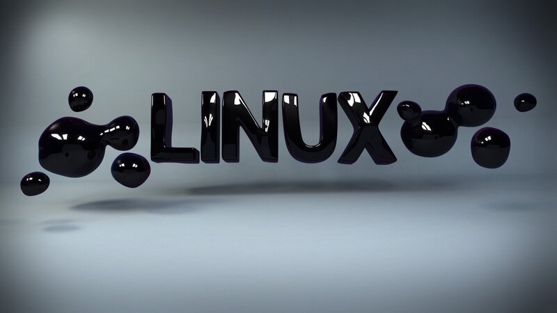 3D Linux logo with liquid effect