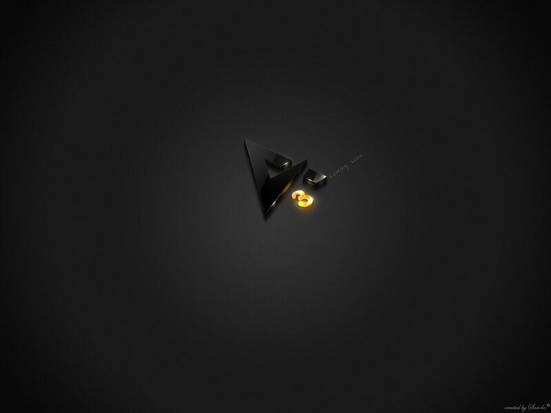 3D logo design on dark background